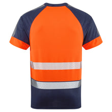 Load image into Gallery viewer, LEO T16-O/NP - FORDA ECO ORANGE NAVY HI VIZ T- SHIRT