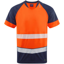 Load image into Gallery viewer, LEO T16-O/NP - FORDA ECO ORANGE NAVY HI VIZ T- SHIRT