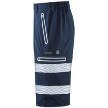Load image into Gallery viewer, LEO - KINGSLEY - NAVY - HI VIZ WORK TROUSER SHORTS