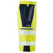 Load image into Gallery viewer, LEO - KINGSLEY - YELLOW - HI VIZ WORK TROUSER SHORTS