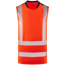 Load image into Gallery viewer, LEO - BRADWELL - HI VIZ ORANGE SLEEVELESS T-SHIRT