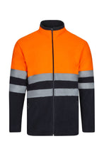 Load image into Gallery viewer, HI VIZ FLEECE JACKET FULL ZIP ORANGE NAVY