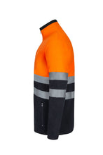 Load image into Gallery viewer, HI VIZ FLEECE JACKET FULL ZIP ORANGE NAVY