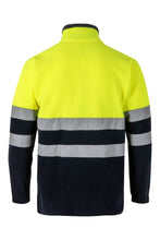 Load image into Gallery viewer, HI VIZ FLEECE JACKET FULL ZIP YELLOW NAVY