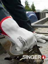 Load image into Gallery viewer, SINGER-SAFETY 50F - COW GRAIN NATURAL LEATHER WORK GLOVE C/W ELACTICATED CUFF
