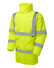 Load image into Gallery viewer, LEO TAWSTOCK ISO 20471 CLASS 3 WATERPROOF PARKA YELLOW JACKET