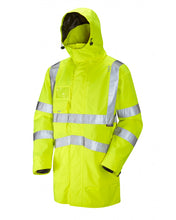 Load image into Gallery viewer, LEO - A04-Y-CLOVELLY ISO 20471 C;ASS 3 BREATHABLE WATERPROOF HI VIZ JACKET YELLOW