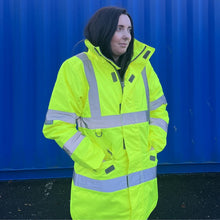 Load image into Gallery viewer, LEO - CHERISTOW - YELLOW - WOMAN'S PADDED WATERPROOF HI VIZ JACKET 4K L01-Y-LEO