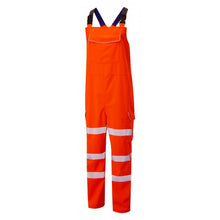 Load image into Gallery viewer, LEO BB01-O- NORTHAM ISO 20471 CLASS 2 ORANGE HI VIZ WATERPROOF BIB & BRACE OVERALL