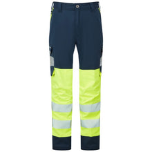 Load image into Gallery viewer, LEO - WINSWELL- YELLOW NAVY -ECO- WOMEN'S - HI VIZ STRETCH CARGO WORK TROUSERS CL05
