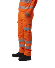 Load image into Gallery viewer, LEO CT04-O- KINGFORD RAILSPEC ISO 20471 CLASS 1 HI VIZ STRETCH TROUSER ORANGE