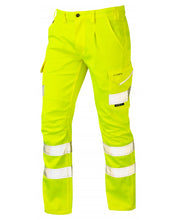 Load image into Gallery viewer, LEO CT04-Y- KINGFORD ISO 20471 CLASS 1 HI VIZ STRETCH TROUSER YELLOW