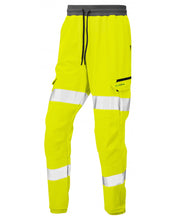 Load image into Gallery viewer, LEO JT01-Y - HAWKRIDGE ISO 20471 CLASS 1 JOGGER TRACKSUIT BOTTOM HI VIZ YELLOW