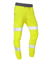 Load image into Gallery viewer, LEO JT01-Y - HAWKRIDGE ISO 20471 CLASS 1 JOGGER TRACKSUIT BOTTOM HI VIZ YELLOW