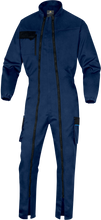 Load image into Gallery viewer, DELTAPLUS MACH 2 NAVY-BLACK M2CZ3 INDUSTRIAL LIGHTWEIGHT TWIN ZIP EASY ACCESS OVERALL