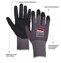 Load image into Gallery viewer, Pawa PG101 Industrial Nitrile Breathable Work Safety Gloves