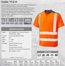 Load image into Gallery viewer, LEO T12-O- PUTSBOROUGH ISO 20471 CLASS 2 COOLMAX T-SHIRT ORANGE