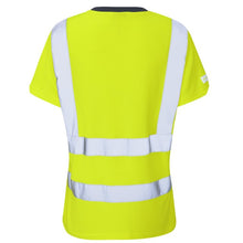 Load image into Gallery viewer, LEO - YELLOW - BELSTONE - ECO HI VIZ COMFORT WOMEN'S T-SHIRT TL01