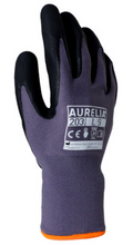 Load image into Gallery viewer, Aurelia 203 - Grey Nylon Spandex Glove with Micro Nitrile Foam Coating Industrial Work Glove.