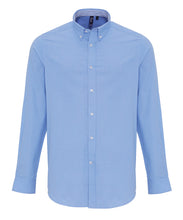 Load image into Gallery viewer, PREMIER PR238 LIGHT BLUE - WHITE COTTON-RICH OXFORD STRIPE SHIRT