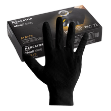 Load image into Gallery viewer, BOX OF MERCATOR IDEAL GRIP PLUS INDUSTRIAL BLACK NITRILE GLOVE