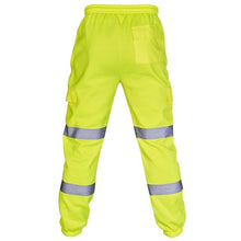 Load image into Gallery viewer, SUPERTOUCH HI VIZE 2 TONE JOGGER SAFETY WORK PANTS YELLOW NAVY