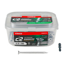 Load image into Gallery viewer, TIMCO C2 Strong-Fix Exterior Multi-Purpose Premium Screws - PZ - Double Countersunk - Silver 5.0 x 80