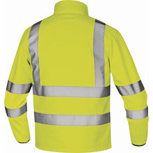 Load image into Gallery viewer, DELTAPLUS LEGA HI-VISE YELLOW SOFTSHELL JACKET