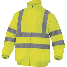 Load image into Gallery viewer, DELTAPLUS RENO HV FLUORESCENT YELLOW BOMBER HV JACKET - BODYWARMER