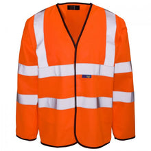 Load image into Gallery viewer, Supertouch Hi Vis Orange Long Sleeved Velcro Vest