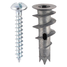 Load image into Gallery viewer, TIMCO PLASTERBOARD Metal Speed Plugs & Screws - Zinc 31.5mm