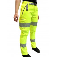 Load image into Gallery viewer, LEO STARCROSS ISO 20471 CLASS LADIES YELLOW HI VIZ STRETCH WORK TROUSER