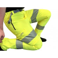 Load image into Gallery viewer, LEO STARCROSS ISO 20471 CLASS LADIES YELLOW HI VIZ STRETCH WORK TROUSER