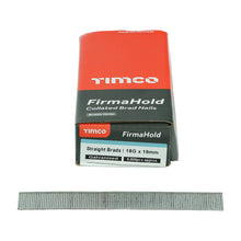 Load image into Gallery viewer, TIMCO FirmaHold 18G X 19MM Collated Brad Nails Straight Galvanised (5000)