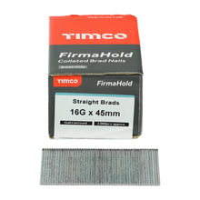 Load image into Gallery viewer, TIMCO FirmaHold Collated Brad Nails 16 Gauge Straight Galvanised 16g x 45 (2000)