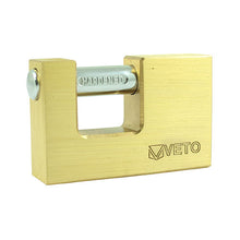 Load image into Gallery viewer, Brass Rectangular Padlock 75mm