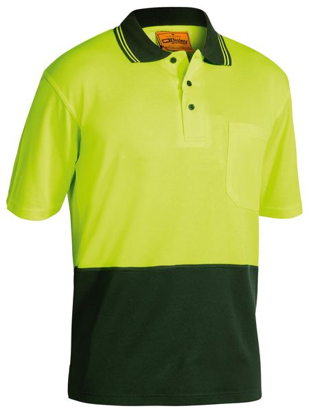 Bisley - HI VIS POLO SHIRT - Yellow and bottle