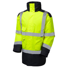Load image into Gallery viewer, LEO - TAWSTOCK - YELLOW NAVY - HI VIZ ISO 20471 CLASS 3 WATERPROOF PARKA JACKET
