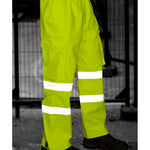 LEO L02 - YELLOW - INSTOW ISO20471 CLASS 1 HI VIX BREATHABLE WATERPROOF LEGGINS