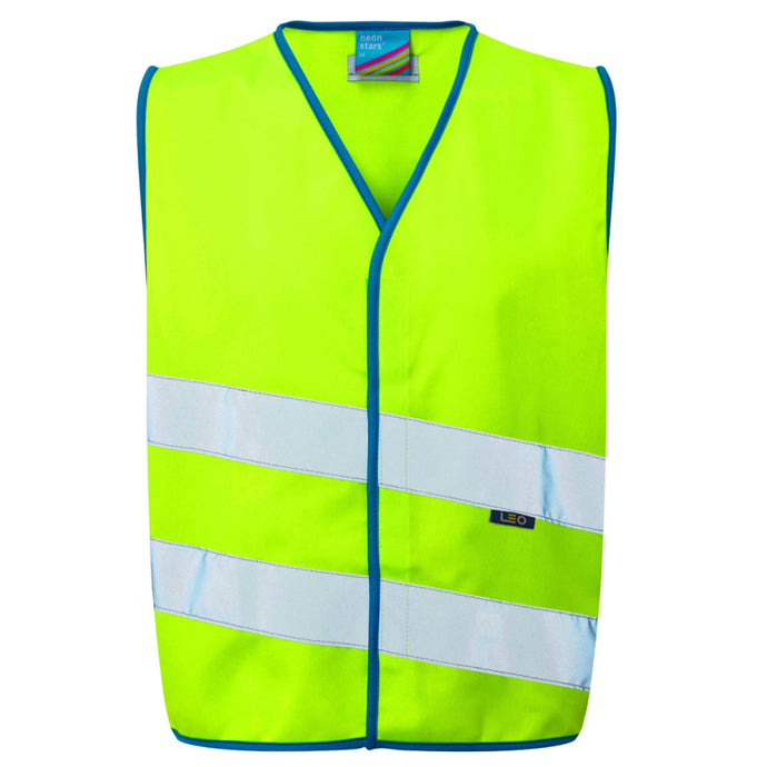 LEO NEONSTARS - EN 1150 CHILDRENS HI VIZ VEST Lime