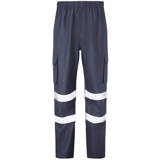 LEO - APPLEDORE NAVY HI VIZ WET LEGGINGS WATERPROOF TROUSERS