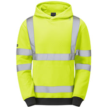 Load image into Gallery viewer, LEO GOODLEIGH ISO 20471 CLASS 3 HOODED SWEATSHIRT YELLOW SS04-Y-LEO
