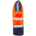 LEO T16 - ORANGE  NAVY - FORDA - ECO HI VIZ HIGH PROFORMANCE T- SHIRT