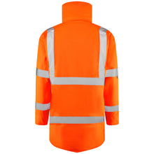 Load image into Gallery viewer, LEO - TAWSTOCK - ORANGE - HI VIZ ISO 20471 CLASS 3 WATERPROOF PARKA JACKET
