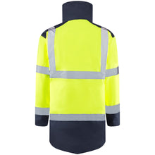 Load image into Gallery viewer, LEO - TAWSTOCK - YELLOW NAVY - HI VIZ ISO 20471 CLASS 3 WATERPROOF PARKA JACKET
