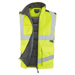 LEO - TORRINGTON - YELLOW -  ISO 20471 CLASS 2 HI VIZ WATER REPELLANT PADDED BODYWARMER