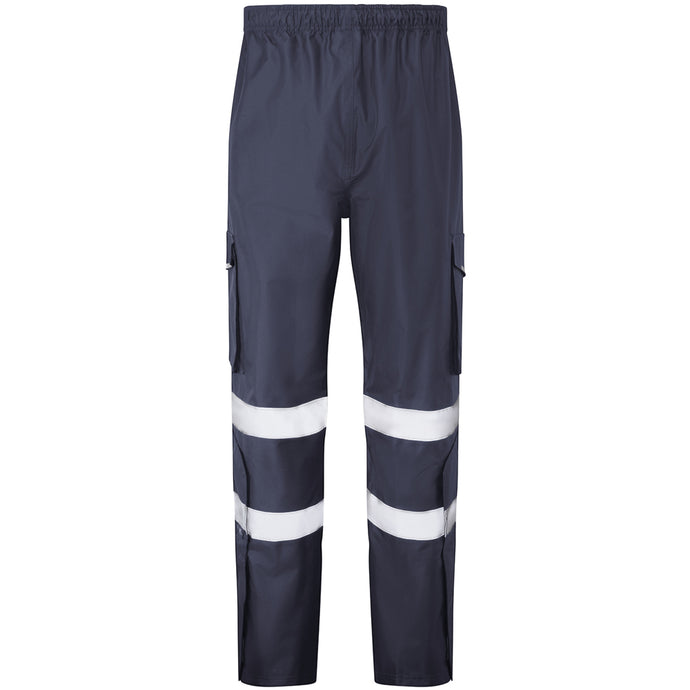 LEO APPLEDORE NAVY HI VIZ WET LEGGINGS WATERPROOF TROUSERS