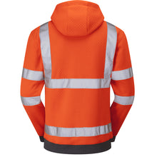 Load image into Gallery viewer, LEO GOODLEIGH ISO 20471 CLASS 3 HOODED SWEATSHIRT ORANGE
