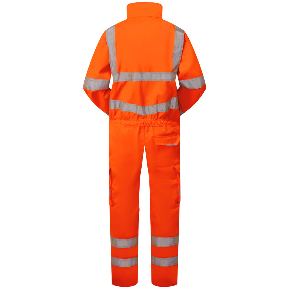 LEO- MOLLAND -  ORANGE - RAILSPEC - HI VIZ INDUSTRIAL HEAVY DUTY COTTON OVERALL