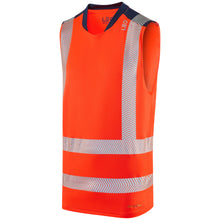 Load image into Gallery viewer, LEO - BRADWELL - HI VIZ ORANGE SLEEVELESS T-SHIRT
